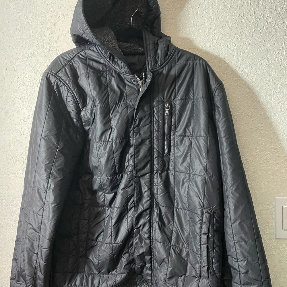 John Varvatos Black Quilted Puffer Jacket